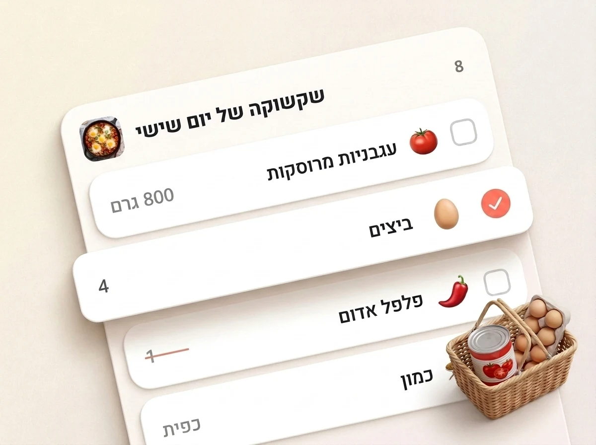 רשימת קניות שמכינה את עצמה